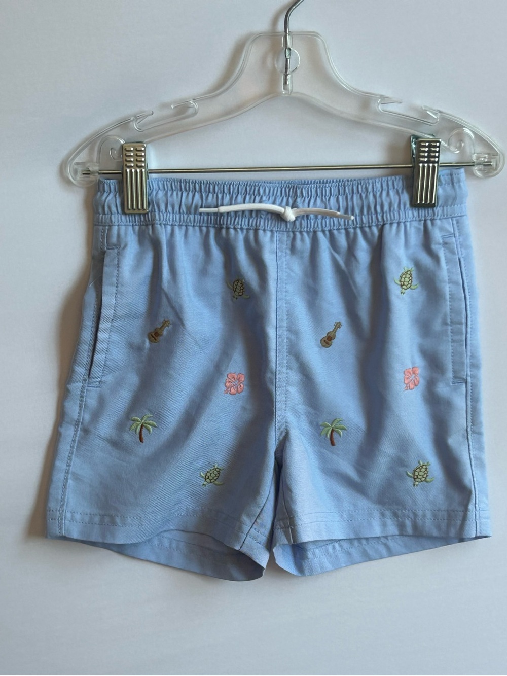 Janie and Jack Light Blue Drawstring Shorts